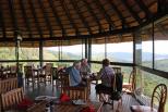 Inside of  restaurant with view