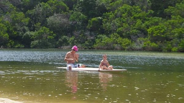 Picnicking and enjoying the river