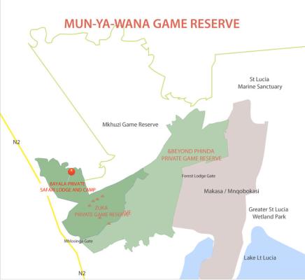 Bayala Private Safari Lodge and Camp Map
