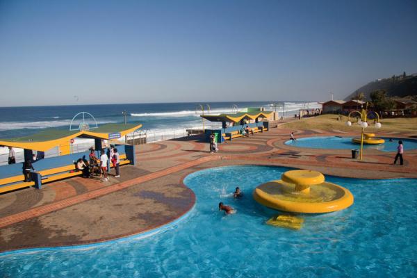 Ansteys Paddling Pools and beach