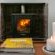 Fireplace inside lounge