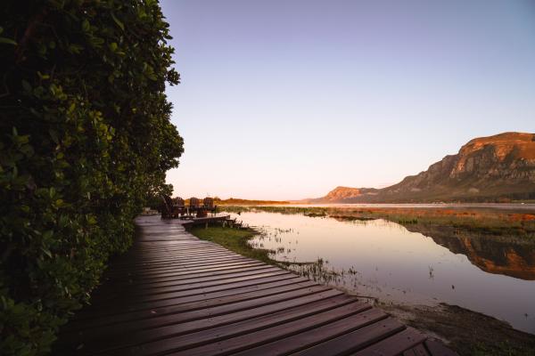 On the edge of the lagoon