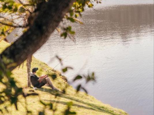Riverside Self Catering Cabin - River view