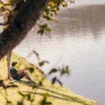 Riverside Self Catering Cabin - River view
