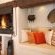 In winter, a roaring fire warms the breakfast patio 