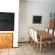 Dining/living area with indoor barbeque