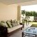 The downstairs patio