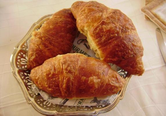 Fresh french croissants for breakfast.