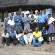 Whitewaters secondary school children outside the Leopards Lair diningroom