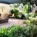 Wide-angle garden view