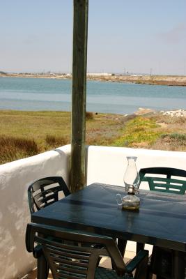 View from chalet patio overlooking the wetlands