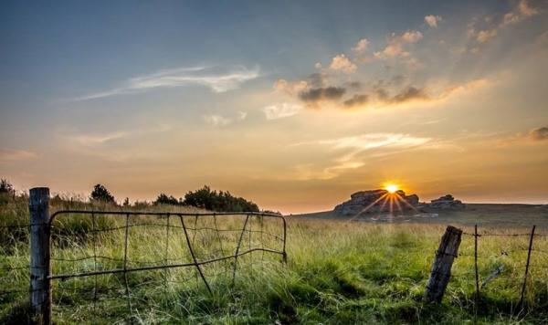 Sunset over the farm