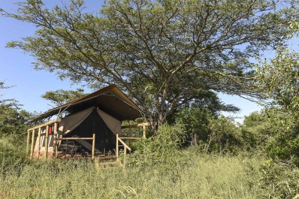 Individual tented rooms