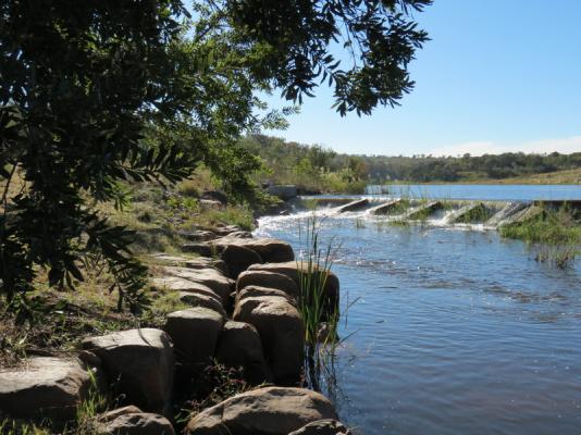 River dam