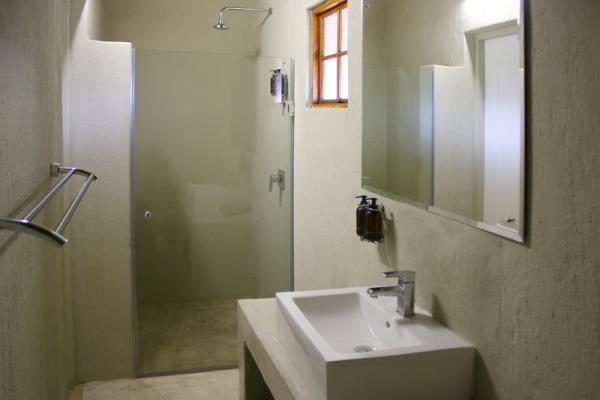 Newly renovated bathroom with shower