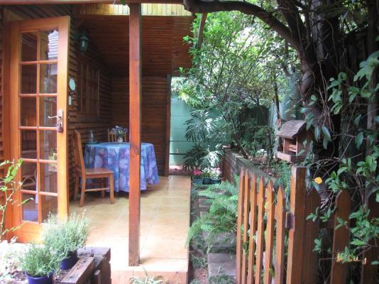 Cabin entrance and veranda