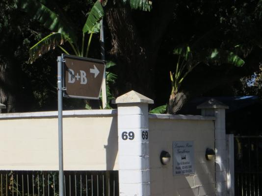 street sign Lourens River Guesthouse