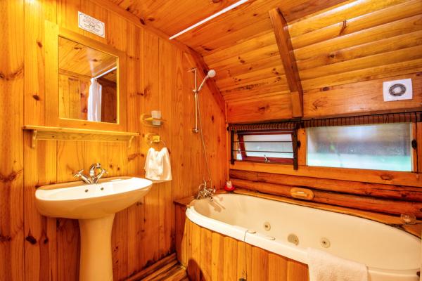 Individual Log cabin with spa bath