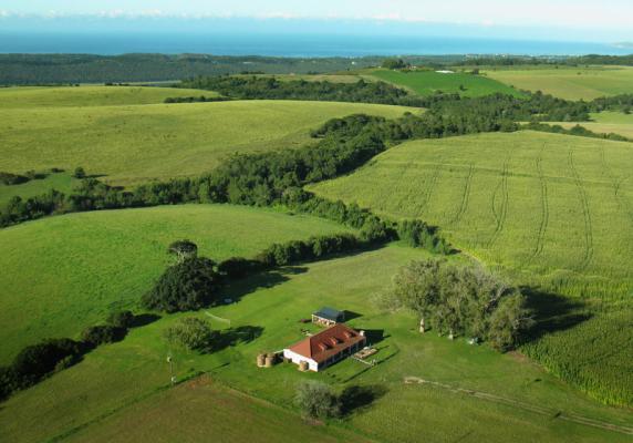 Aerial view of Libertas Farmhouse