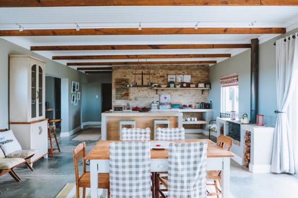 The Dairy's open-plan lounge/kitchen/dining area