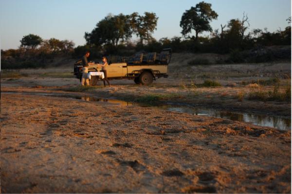 Sundowners in the riverbed
