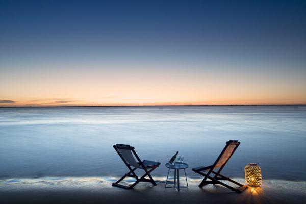 Sunset beach drinks 