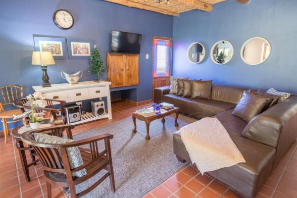 Newly renovated living area with fireplace