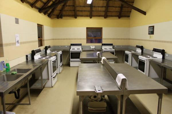 Communal kitchen area of the Rest Huts