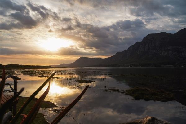 Sunset over the lagoon