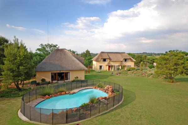 the 3 cottages from the upstairs balcony