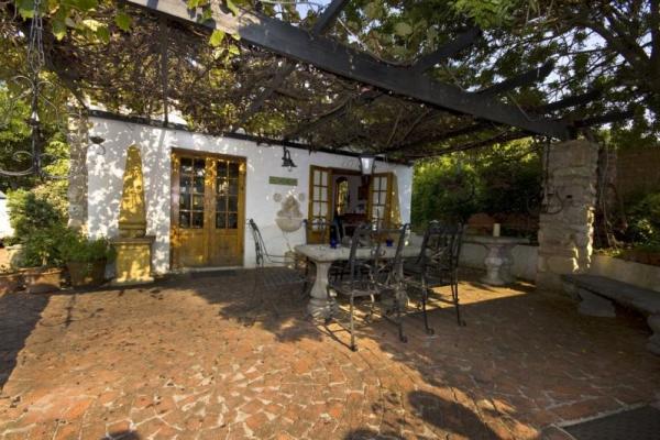 Vine covered courtyard for all fresco breakfasts