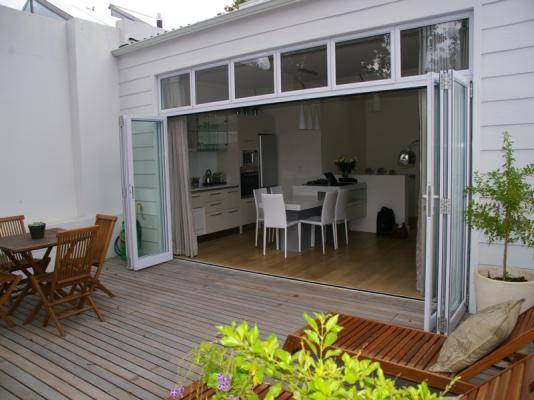 view from patio to kitchen