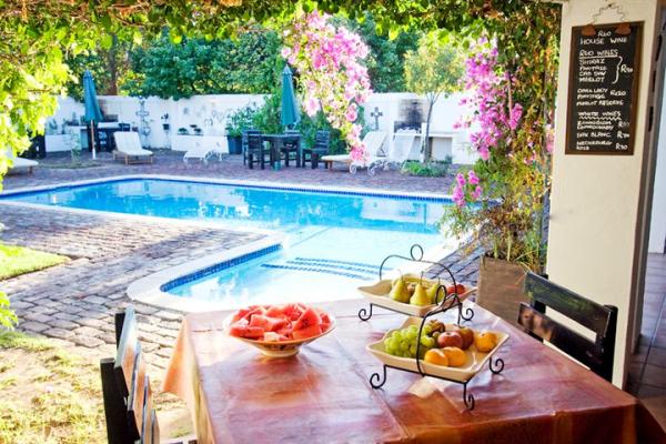 Breakfast served on the veranda