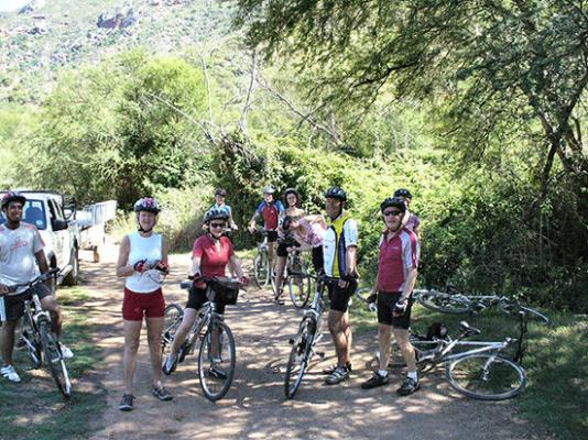 Cyclists in the wilderness