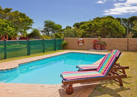 Outdoor pool with sundeck