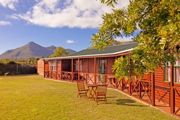 Rustic log cabin cottages