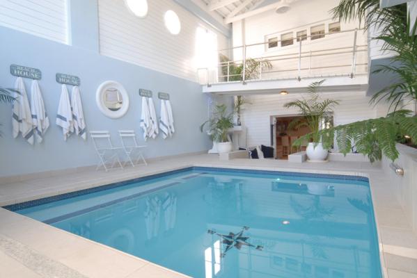 Solar heated indoor pool