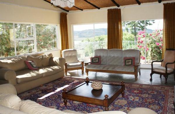 The lounge of Mountain Villa with its fantastic view.