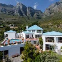 Diamond House with Table Mountain towering in the background