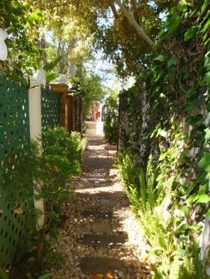 Walk way to rooms