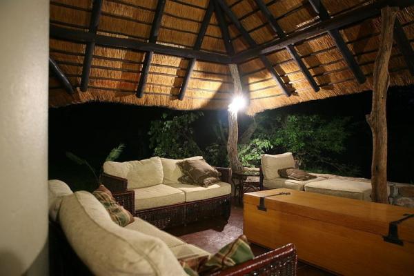 Patio at night