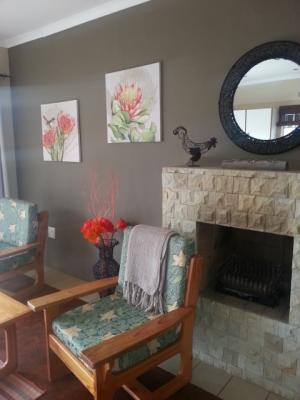 fireplace in small cottage