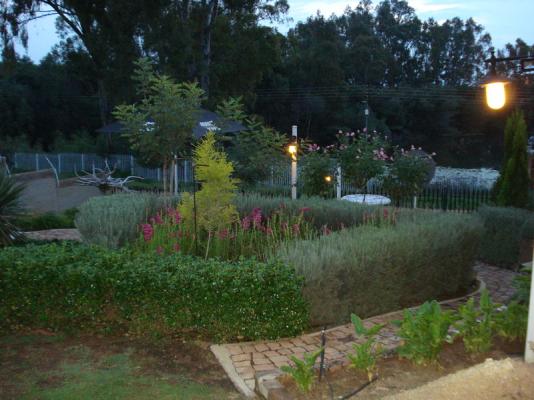 Garden overlooking dam