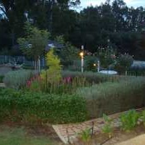 Garden overlooking dam