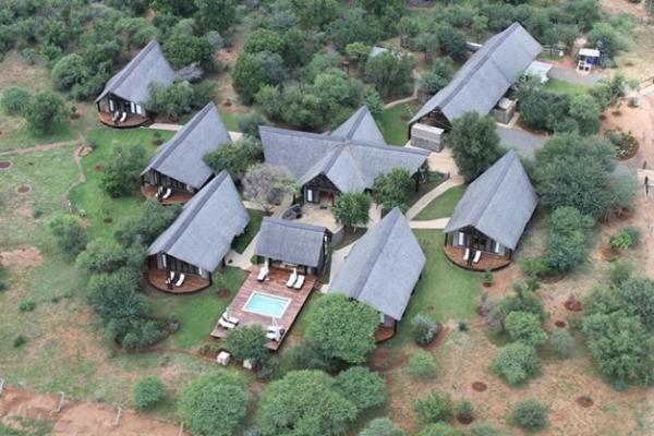 Aerial view of the lodge