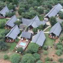 Aerial view of the lodge