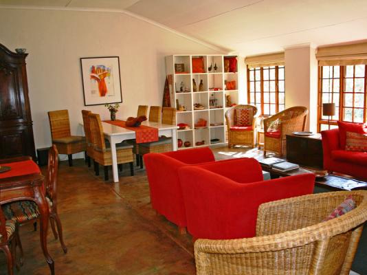 Lounge in the main house at Madi a Thavha Mountain Lodge