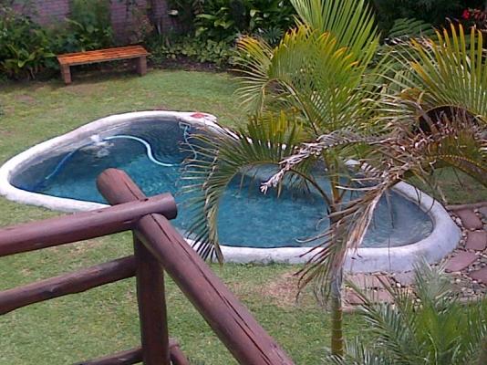 View of swimming pool from the Loft