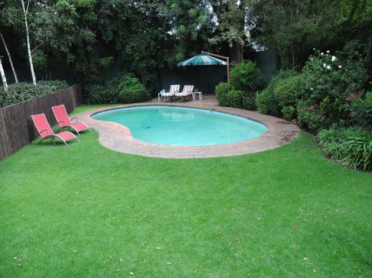 Another view of the garden and pool