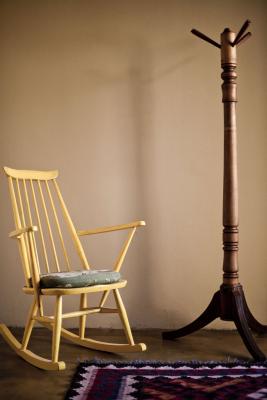 Antique coat stand and chair